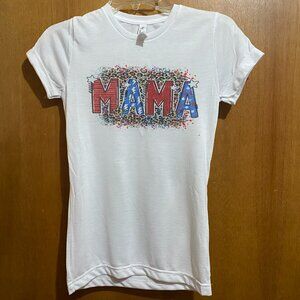 Women's American Print MAMA Tee